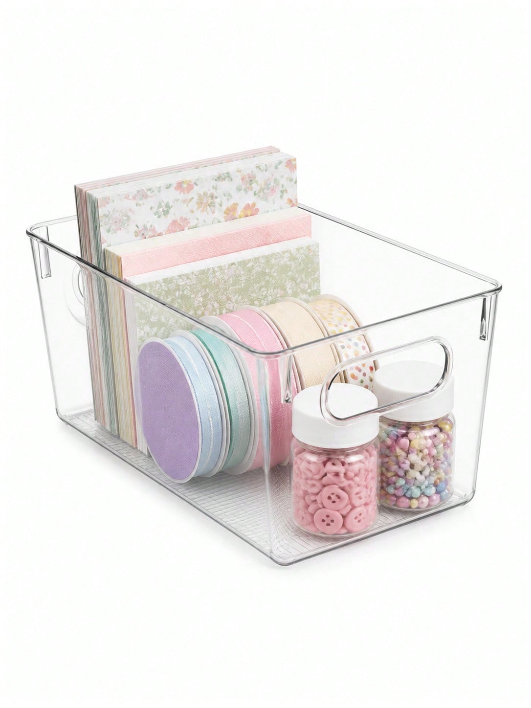 Pegboard Office Organizer - Paquete de 8 Contenedores Transparentes con