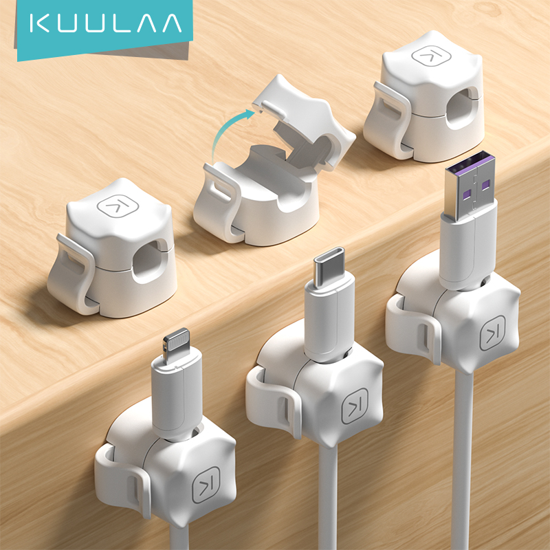 Pegboard Office Organizer - KUULAA 3/6 Uds Clip de Cable