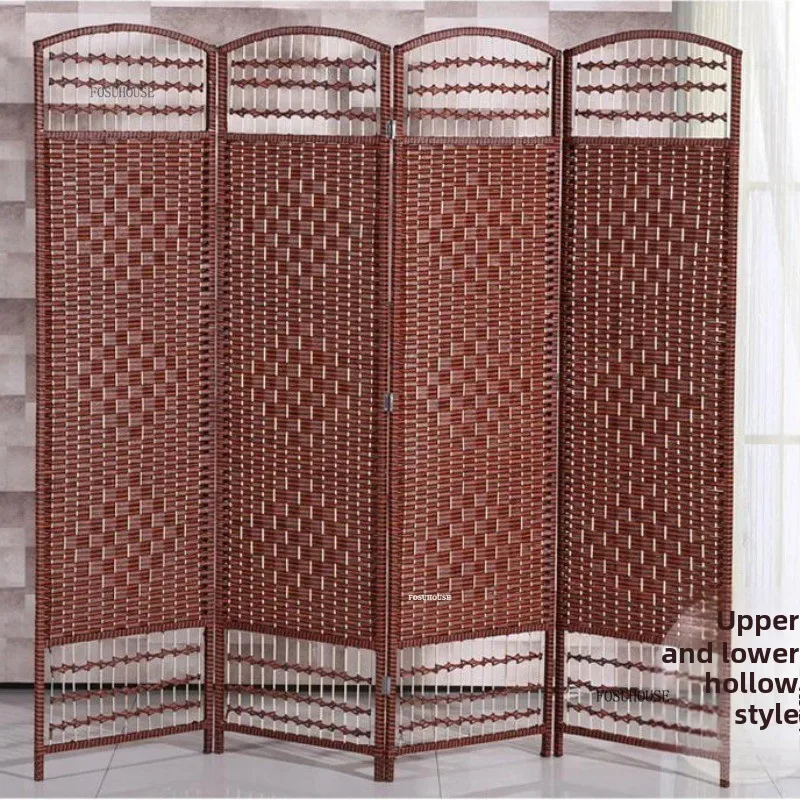 Room Divider Bamboo - Biombo Plegable Simple, Separador de Ambientes