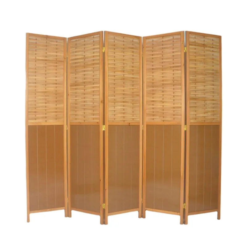 Room Divider Bamboo - Biombo Plegable de Madera de Bambú