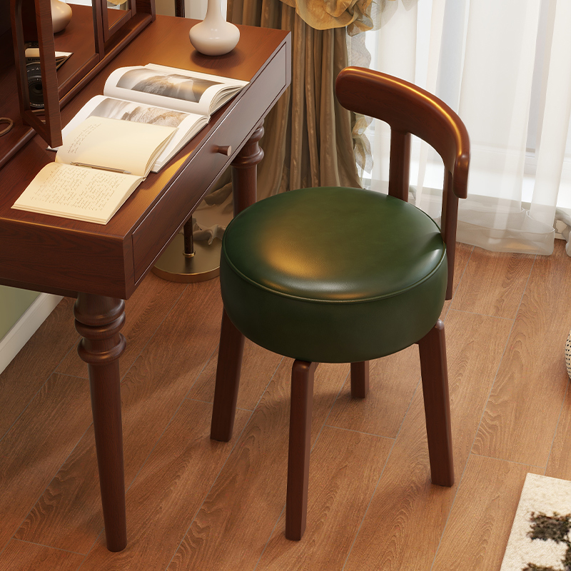Office Furniture Home - Silla giratoria de madera maciza, cojín