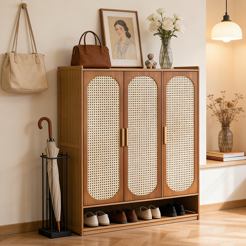 Room Divider Bamboo - Zapatero de bambú de varias capas