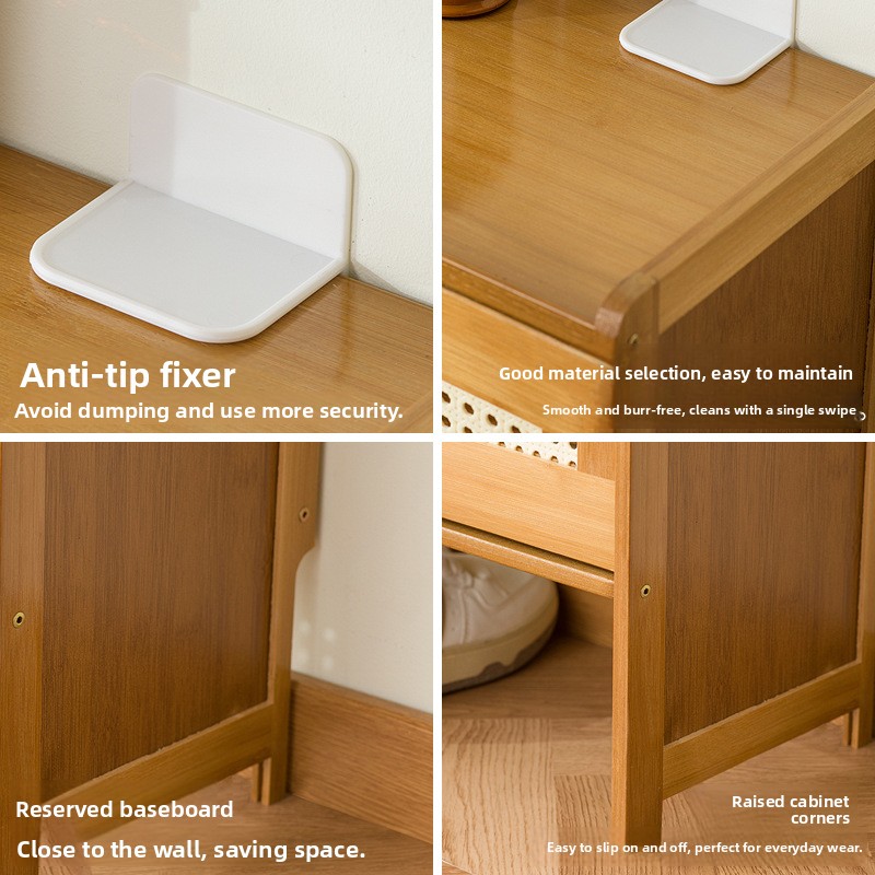 Zapatero de madera para el hog - Room Divider Bamboo reseña y precio