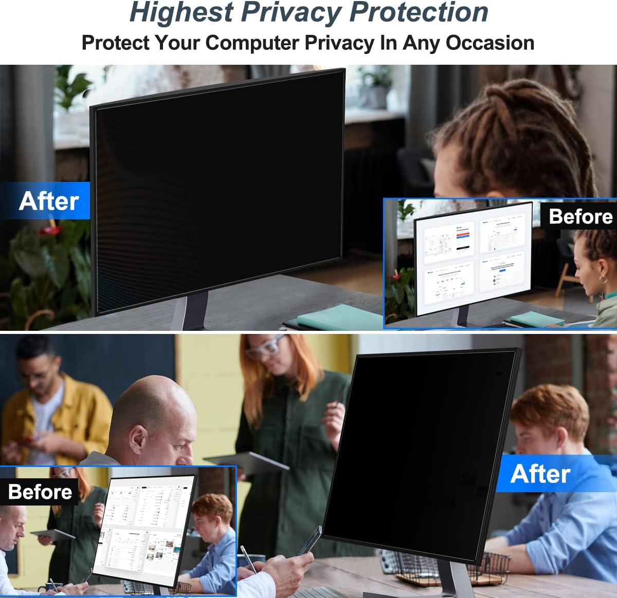 Paquete de 2 filtros de pantal - Monitor Privacy Filter reseña y precio