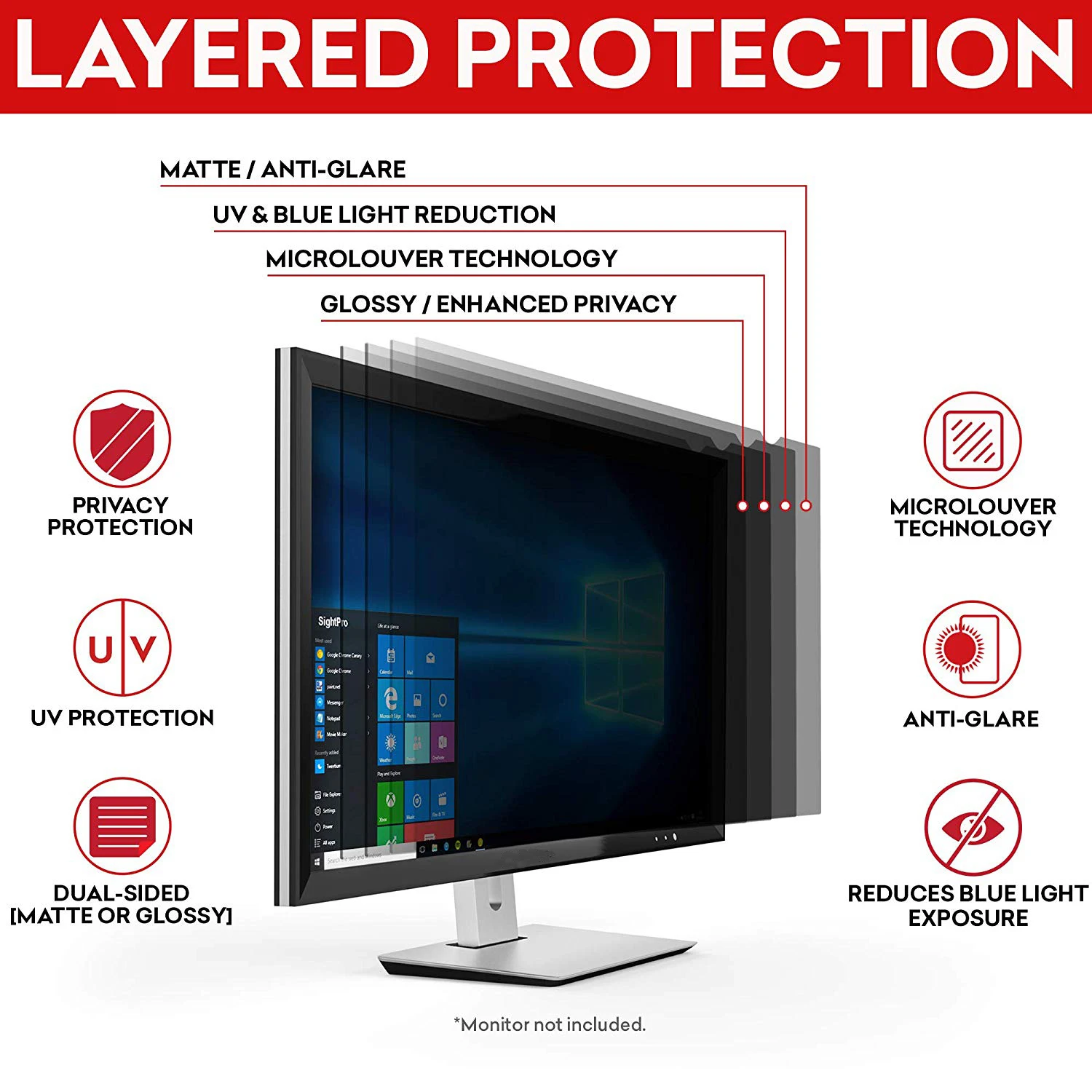 Protector de pantalla de priva - Monitor Privacy Filter reseña y precio
