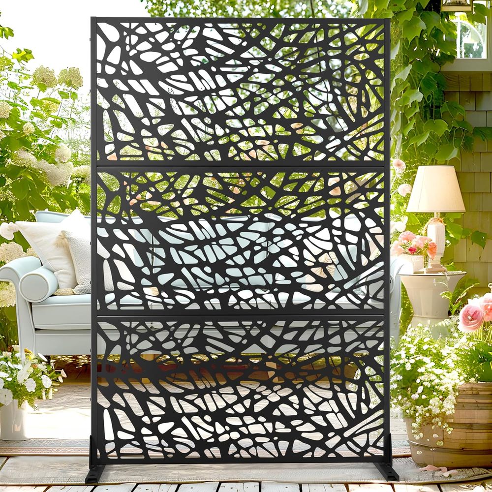 Panel de privacidad metálico d - Room Divider Bamboo reseña y precio