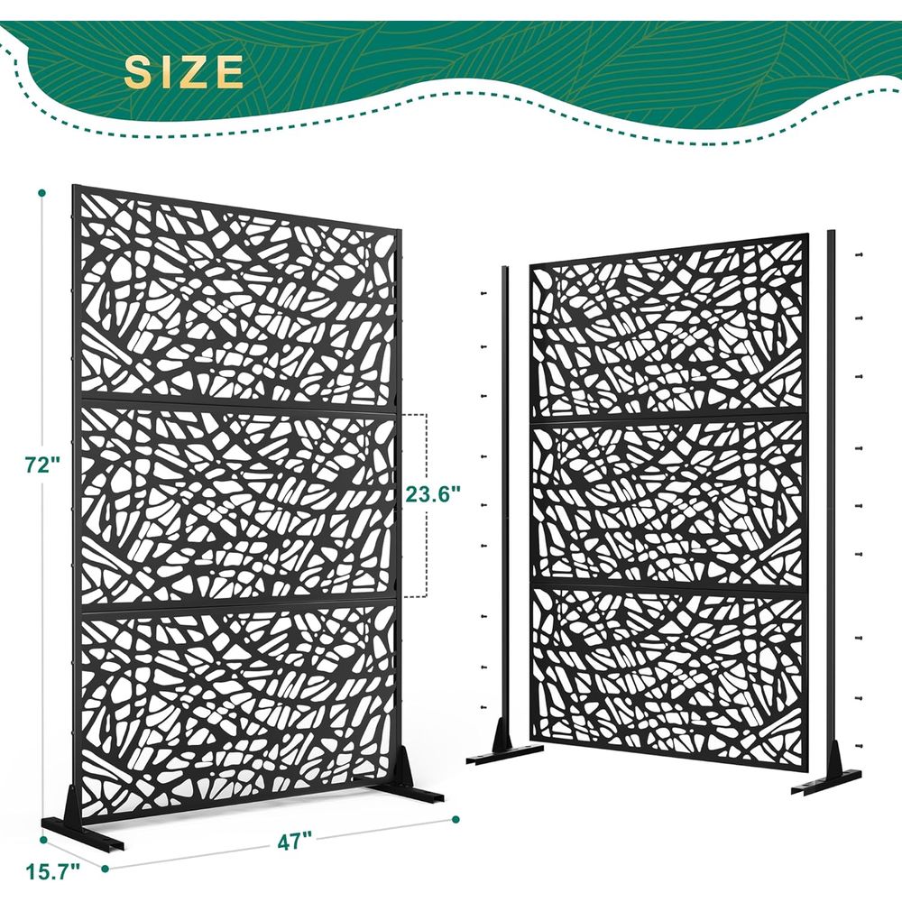 Panel de privacidad metálico d - Room Divider Bamboo reseña y precio