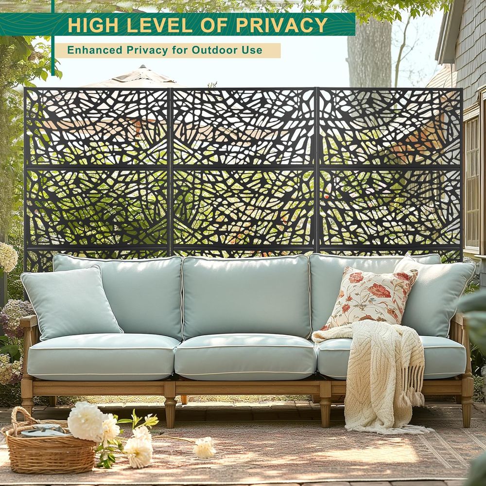 Panel de privacidad metálico d - Room Divider Bamboo reseña y precio