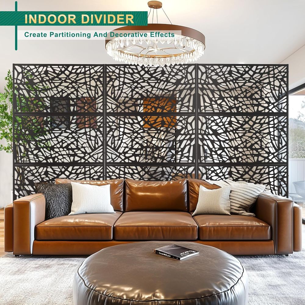 Panel de privacidad metálico d - Room Divider Bamboo reseña y precio