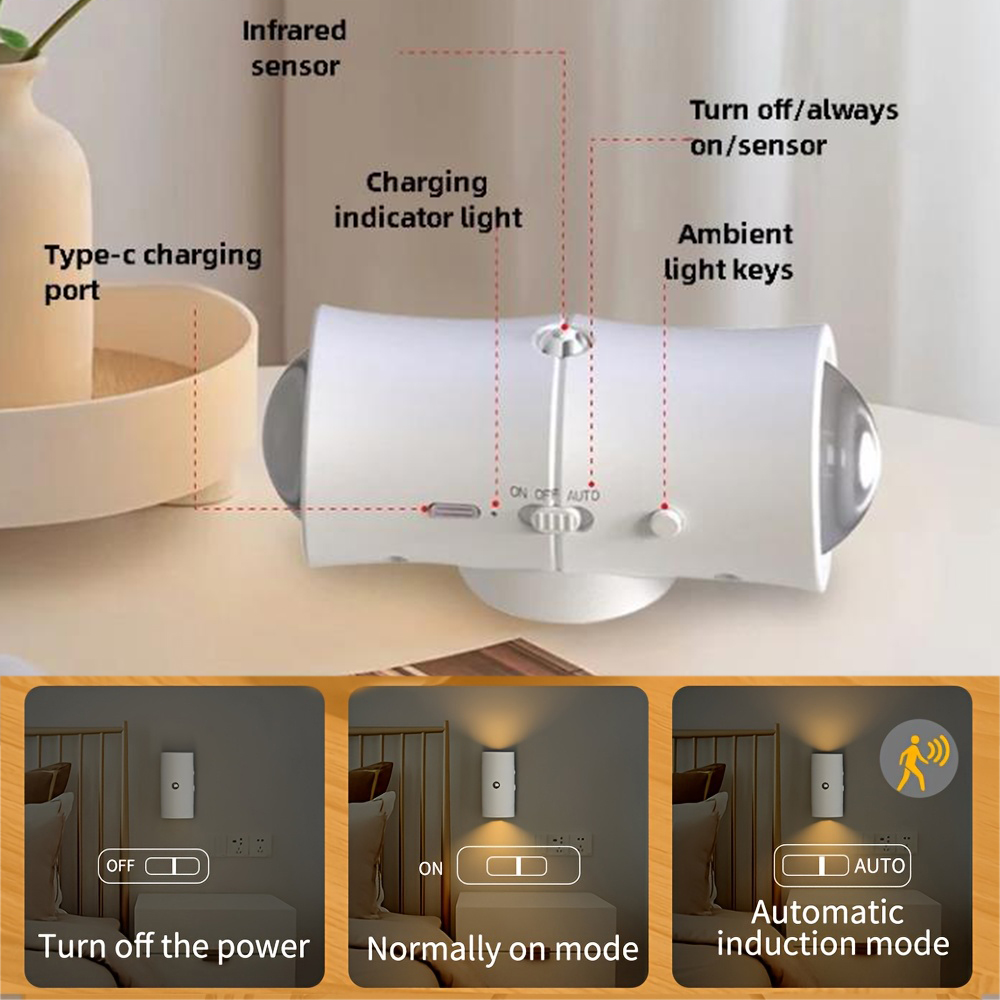 Luz LED nocturna con Sensor de - Room Divider Bamboo reseña y precio
