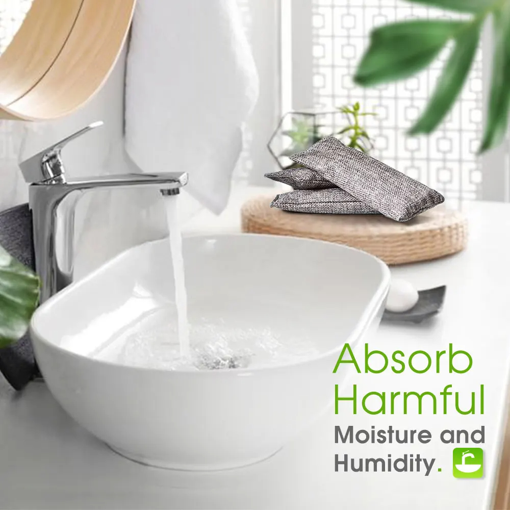 Bolsas de carbón de bambú abso - Room Divider Bamboo reseña y precio