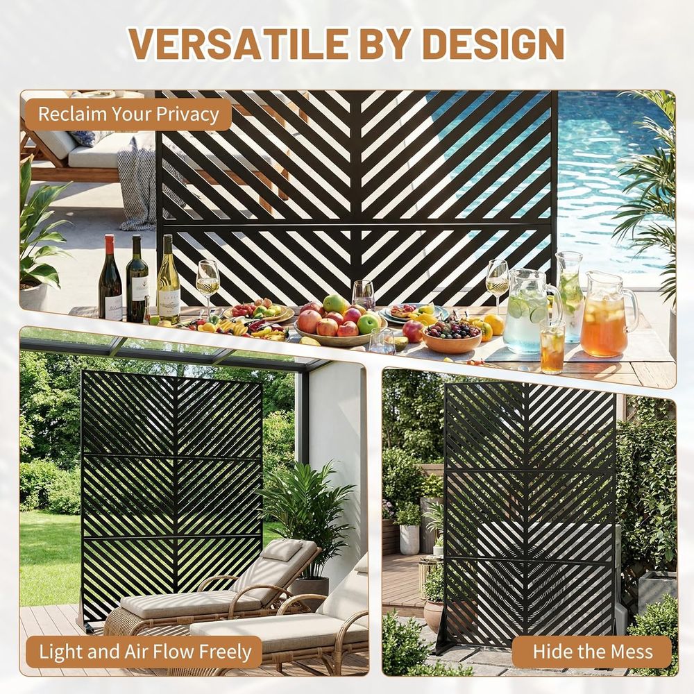 Paneles de Privacidad, 72H'' 4 - Room Divider Bamboo reseña y precio