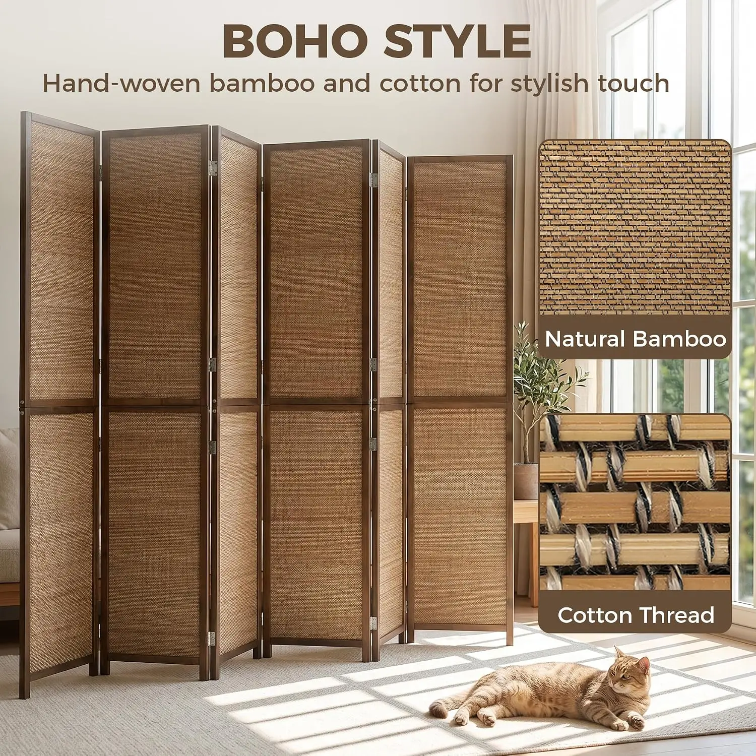 Divisor de Habitaciones de 6 P - Room Divider Bamboo reseña y precio