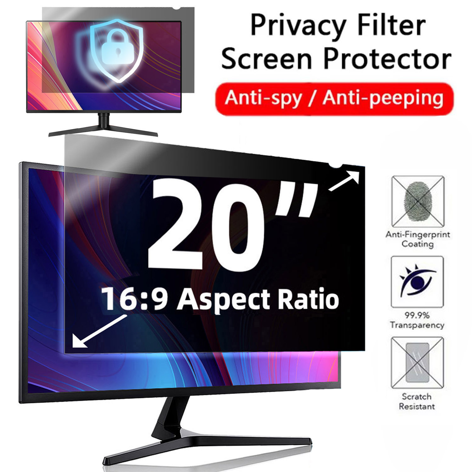 Filtro de pantalla de privacid - Monitor Privacy Filter reseña y precio