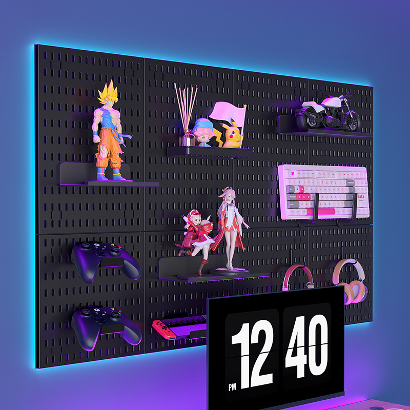 Panel perforado de pared, orga - Pegboard Office Organizer reseña y precio