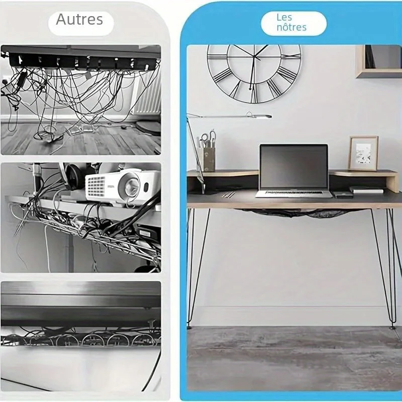 Red de gestión de cables debaj - Pegboard Office Organizer reseña y precio