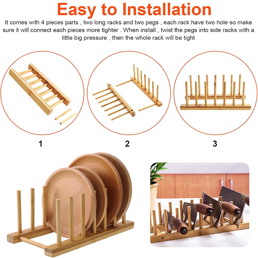 Estante para platos de bambú,  - Room Divider Bamboo reseña y precio