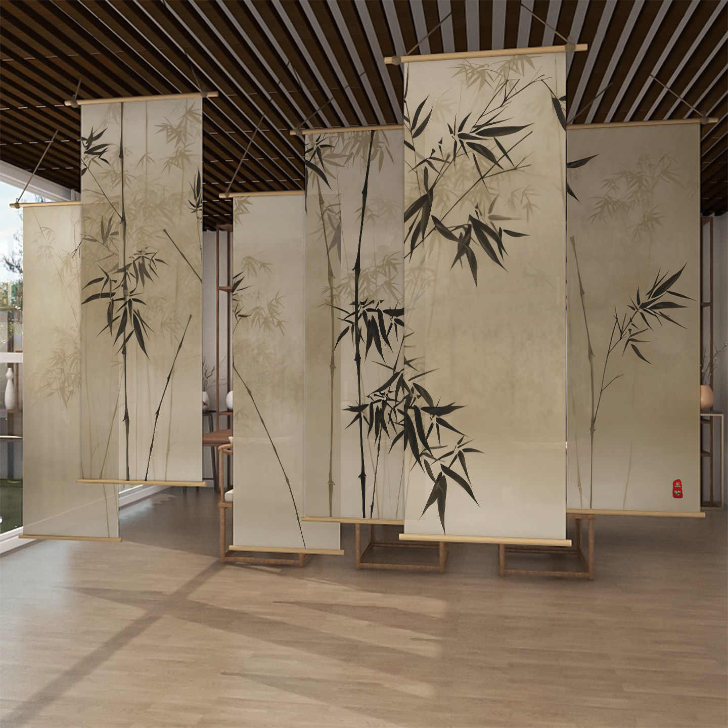 Separador de ambientes colgant - Room Divider Bamboo reseña y precio
